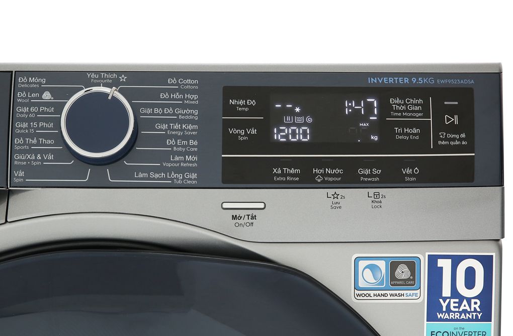 Máy giặt Electrolux EWF9523ADSA 5 Máy giặt Electrolux EWF9523ADSA - Ảnh 3