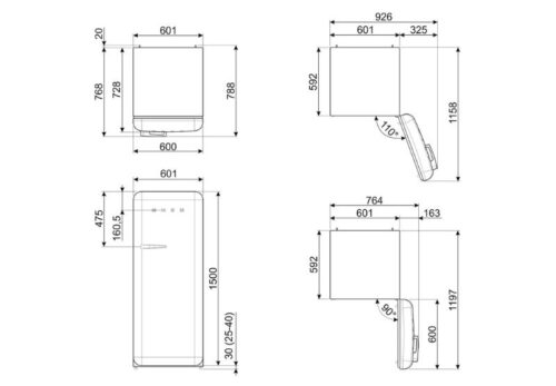 Tủ lạnh Hafele Smeg FAB28RDIT5 535.14.537 màu cờ Ý 9 hafele smeg fab28rdit5 535.14.537 mau co y 3