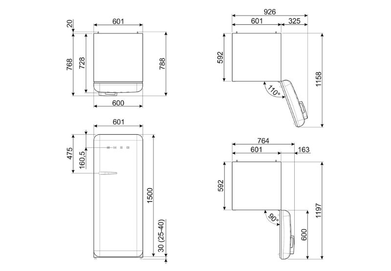 Tủ lạnh Hafele Smeg FAB28RRD5 535.14.619 màu đỏ 6 Tủ lạnh Hafele Smeg FAB28RRD5 535.14.619 màu đỏ - Ảnh 4
