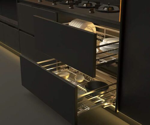 Bộ rổ xoong nồi Cappella Hafele 549.08.028 Inox 304