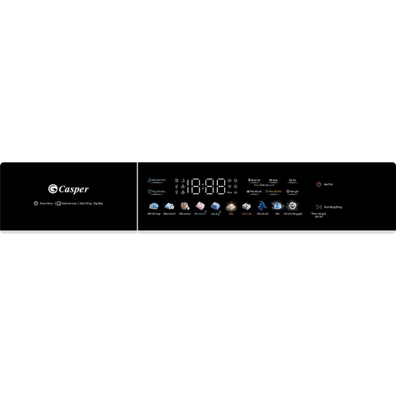 Máy giặt sấy Casper Prime Wash&Dry Inverter 11.5/8kg WF-P115VGT11 3 Điều khiển máy giặt sấy Casper Prime Wash&Dry Inverter 11.5/8kg WF-P115VGT11